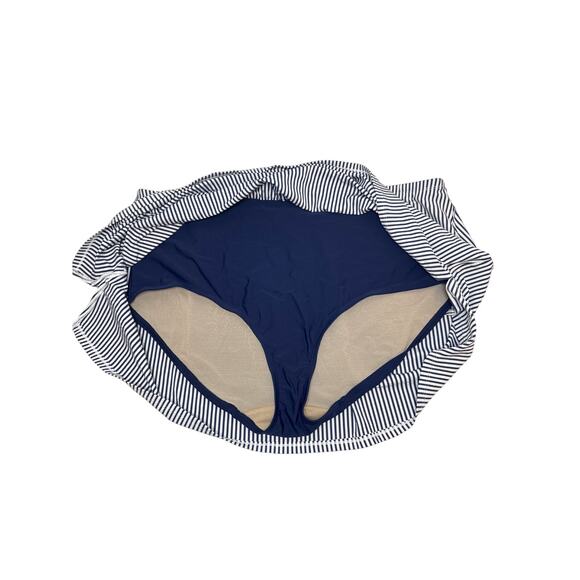 Cacique Swim Lane Bryant Blue & White Nautical Stripe Swim Skirt Sz: 22 - Picture 3 of 8